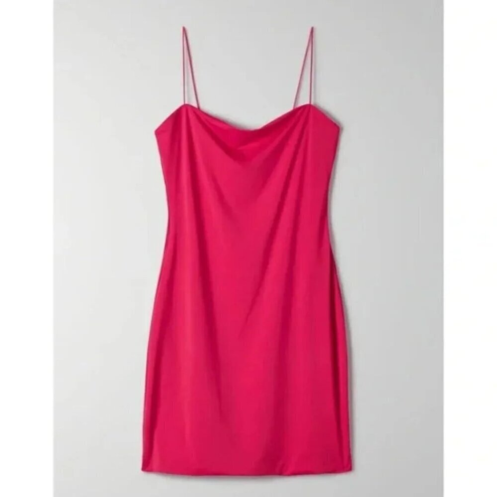 Aritzia Ten By Babaton Illume Stretch Mini Dress Mini Tank Dress Pink Size Small